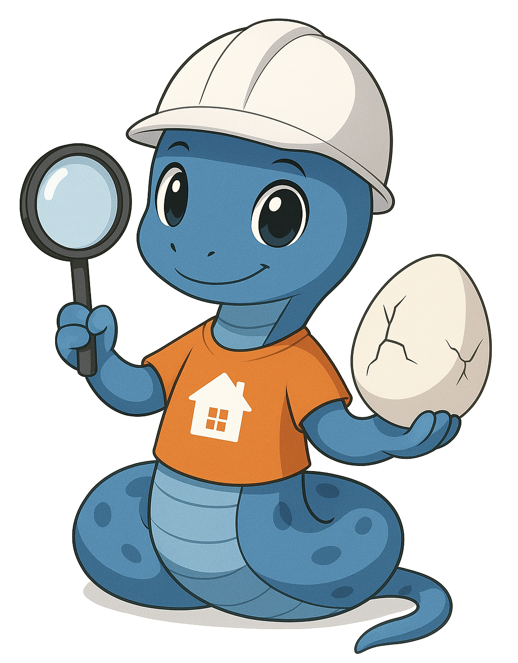 Baby snake - transparent background Baby snake with egg